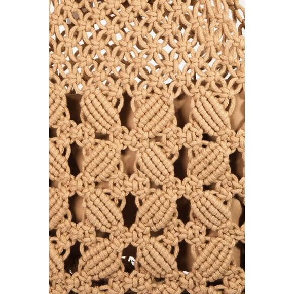 Fame Boho Braided Wooden Top Handle Bag - Picture 8 of 9